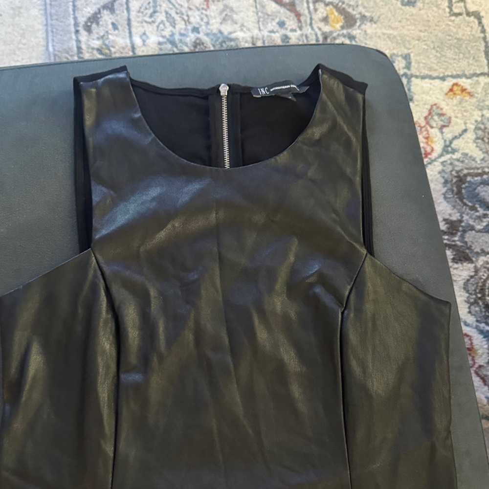 INC International Concepts Black Sleeveless Vest